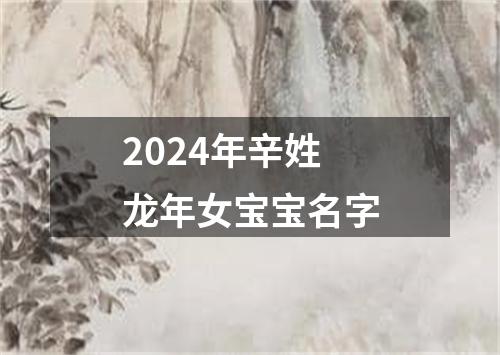 2024年辛姓龙年女宝宝名字