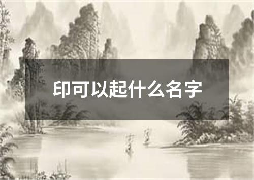 印可以起什么名字