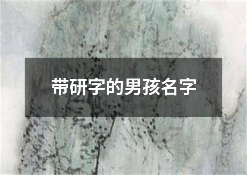 带研字的男孩名字