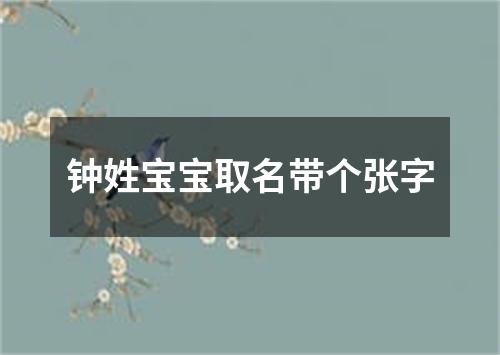 钟姓宝宝取名带个张字