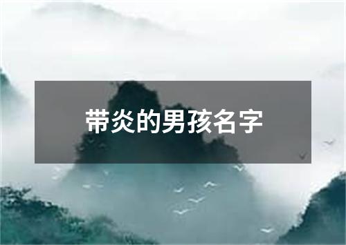 带炎的男孩名字