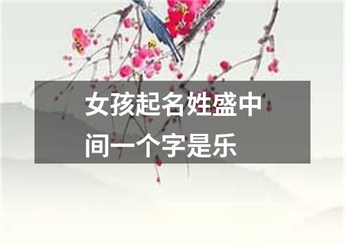 女孩起名姓盛中间一个字是乐