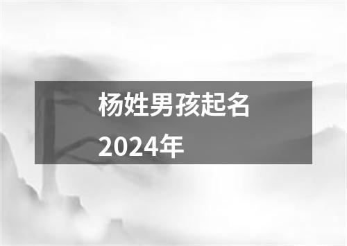 杨姓男孩起名2024年