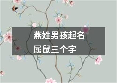 燕姓男孩起名属鼠三个字