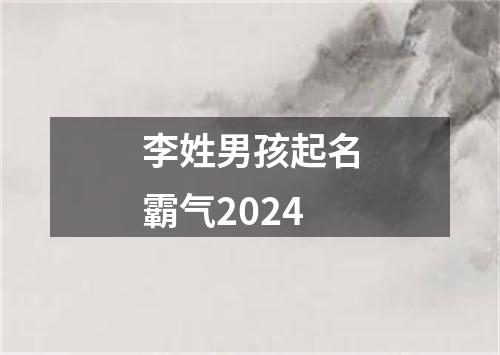 李姓男孩起名霸气2024