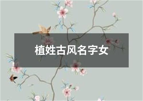 植姓古风名字女