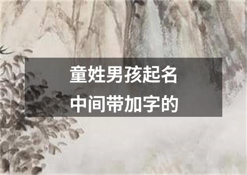 童姓男孩起名中间带加字的