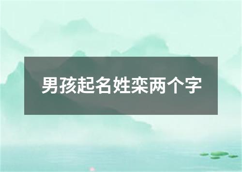 男孩起名姓栾两个字