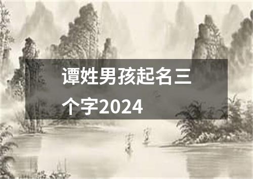 谭姓男孩起名三个字2024