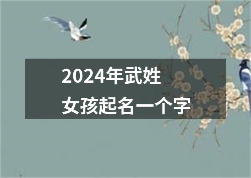 2024年武姓女孩起名一个字