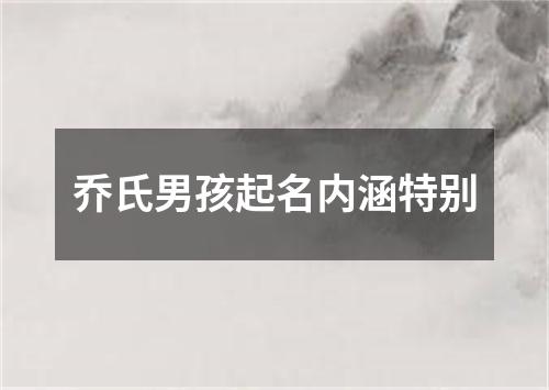 乔氏男孩起名内涵特别