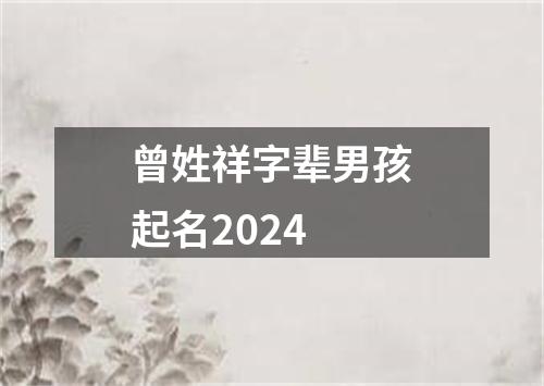 曾姓祥字辈男孩起名2024