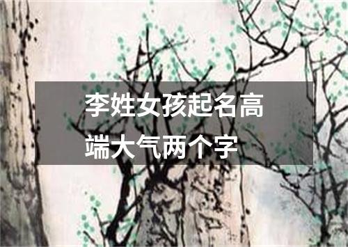 李姓女孩起名高端大气两个字