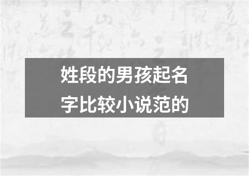 姓段的男孩起名字比较小说范的