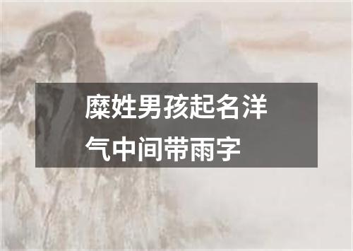 糜姓男孩起名洋气中间带雨字