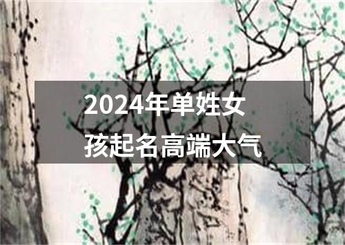 2024年单姓女孩起名高端大气