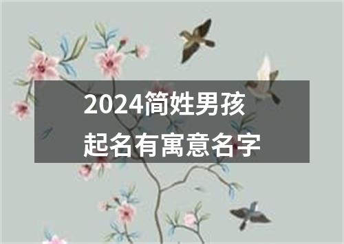 2024简姓男孩起名有寓意名字