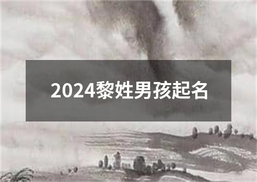 2024黎姓男孩起名