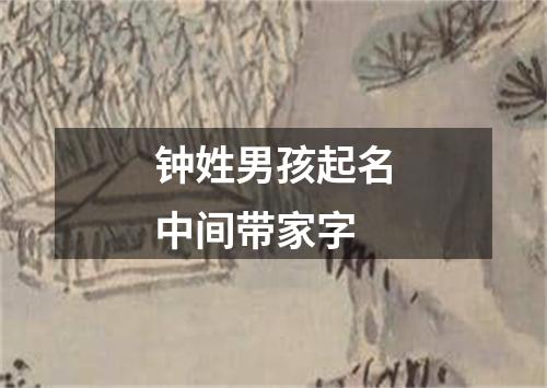 钟姓男孩起名中间带家字