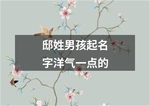 邸姓男孩起名字洋气一点的