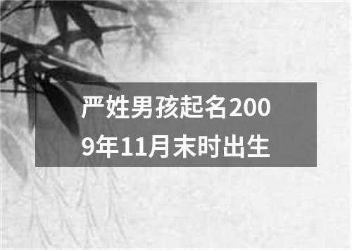 严姓男孩起名2009年11月末时出生