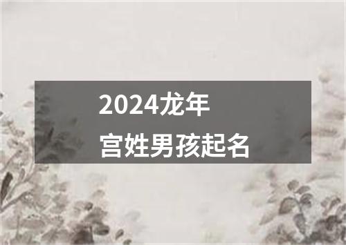 2024龙年宫姓男孩起名