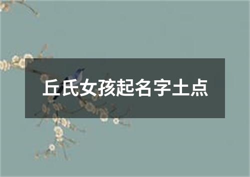 丘氏女孩起名字土点