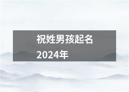 祝姓男孩起名2024年