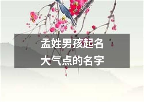 孟姓男孩起名大气点的名字