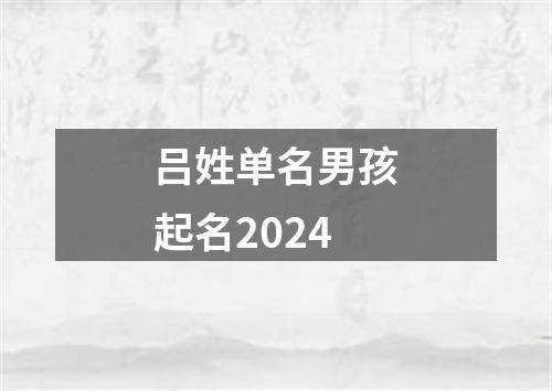 吕姓单名男孩起名2024