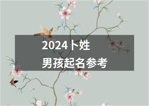 2024卜姓男孩起名参考