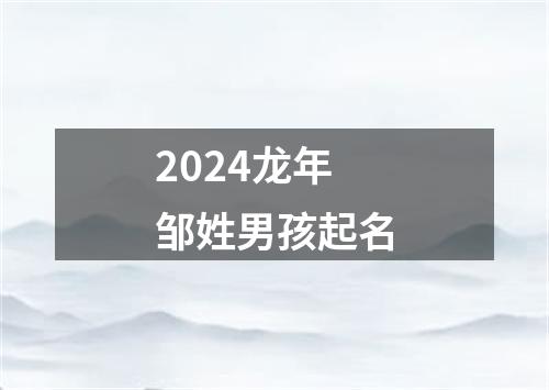 2024龙年邹姓男孩起名