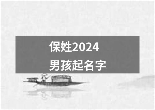 保姓2024男孩起名字