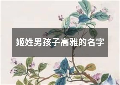 姬姓男孩子高雅的名字