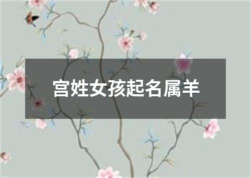 宫姓女孩起名属羊