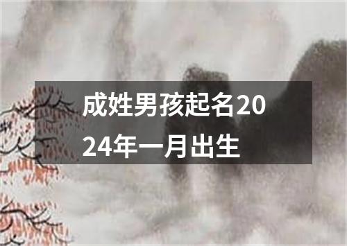 成姓男孩起名2024年一月出生