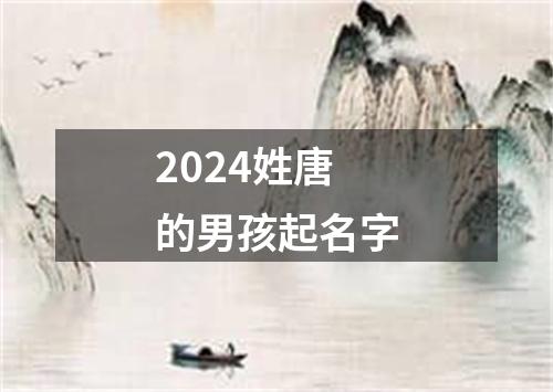 2024姓唐的男孩起名字