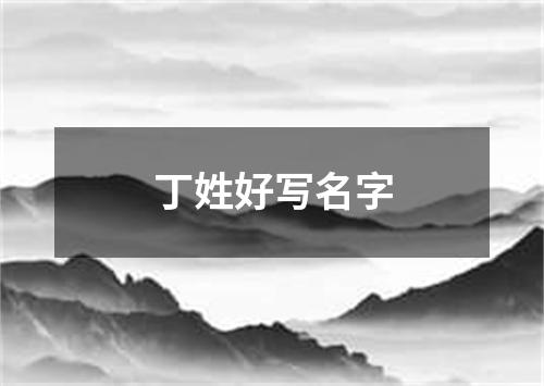 丁姓好写名字