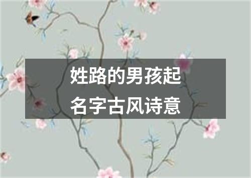 姓路的男孩起名字古风诗意