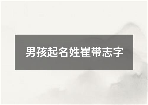 男孩起名姓崔带志字