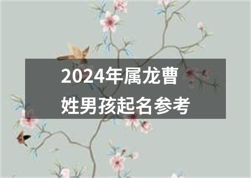 2024年属龙曹姓男孩起名参考