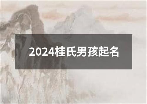 2024桂氏男孩起名