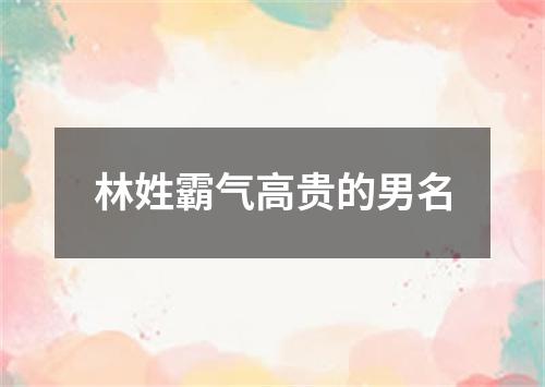 林姓霸气高贵的男名