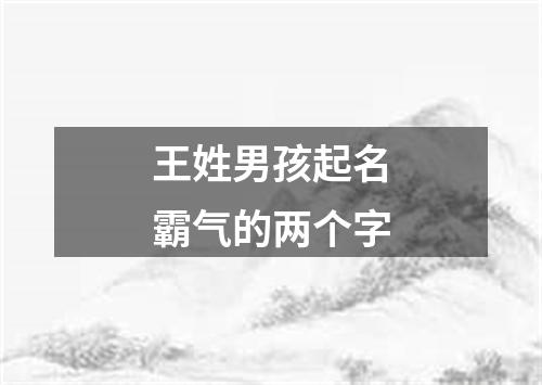 王姓男孩起名霸气的两个字