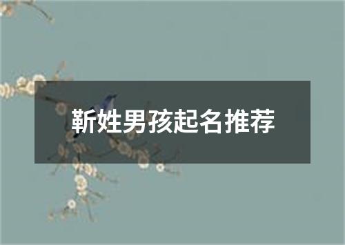 靳姓男孩起名推荐