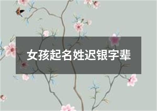 女孩起名姓迟银字辈