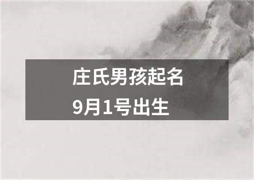 庄氏男孩起名9月1号出生