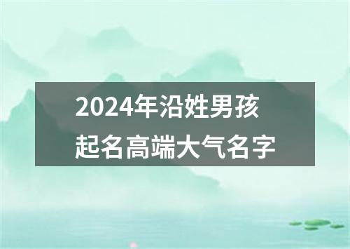 2024年沿姓男孩起名高端大气名字