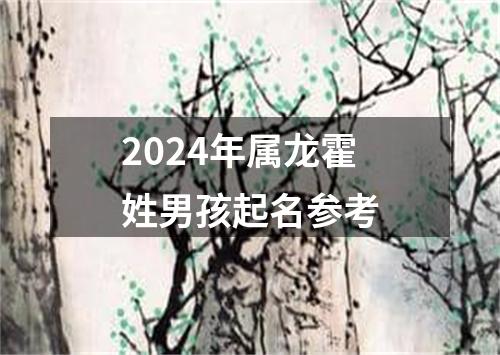 2024年属龙霍姓男孩起名参考