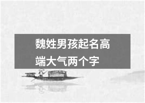 魏姓男孩起名高端大气两个字